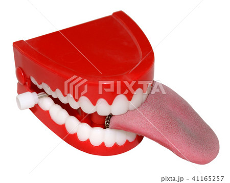Artificial jaw isolated on white Artificial jaw isolated on white 41165257