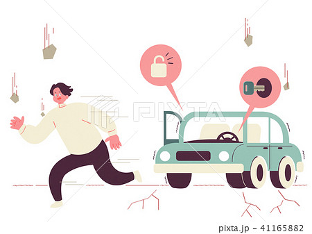 Vector - damage from earthquake, safety tips illustration 005 41165882