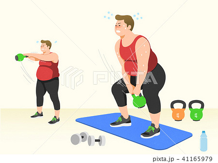 Doing exercises to lose Weight, health care concept illustration 007 Doing exercises to lose Weight, health care concept illustration 007 41165979