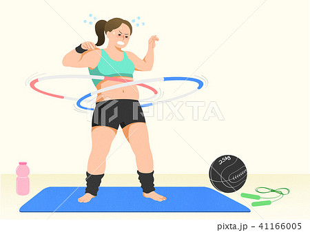 Doing exercises to lose Weight, health care concept illustration 003 41166005