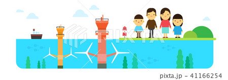 Green Energy Technology, save the earth concept flat design. environment energy industry Vector Illustration 006 41166254