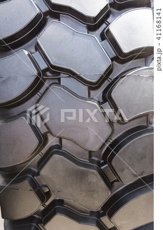 Truck tire texture, selective focus 41168141