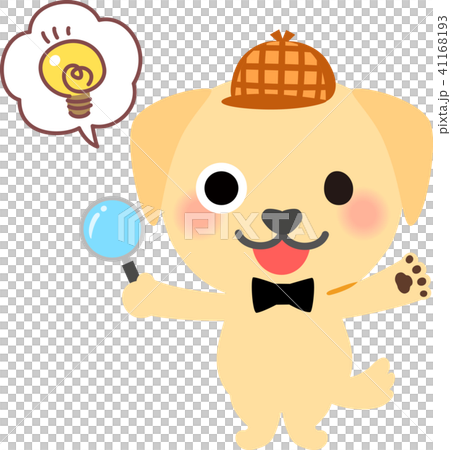 犬の探偵のイラスト素材 犬の探偵のイラスト素材