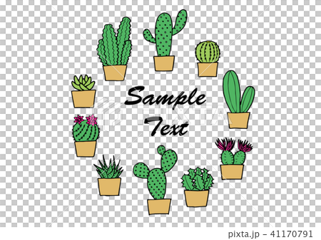 Cacti frame (color) 41170791