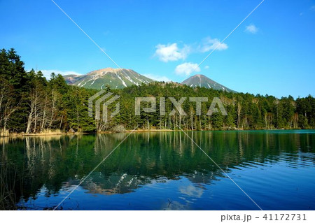 春のオンネトー　足寄町 41172731