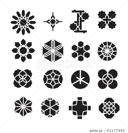 arabic ornament icon, vector set 41177493