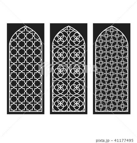 Traditional Arabic Window and Door Pattern 41177495