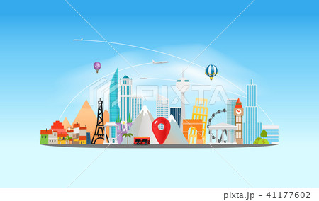 Around the wotld concept. Travel destination Around the wotld concept. Travel destination 41177602