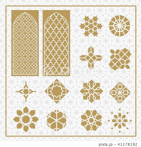 arabic ornament icon, vector set 41178192