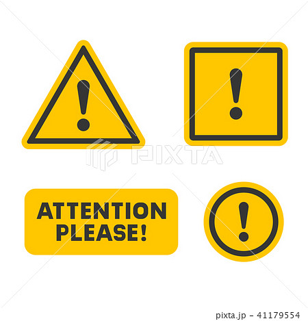 Attention Sign Set on White Background. Vector Attention Sign Set on White Background. Vector 41179554