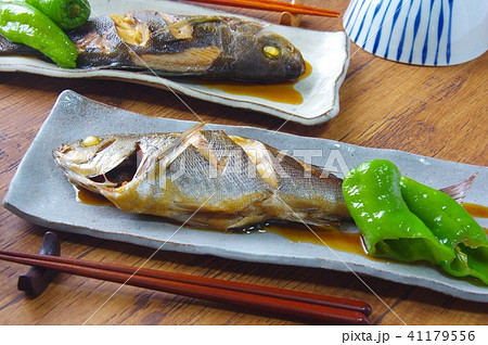 イサキの煮付け 煮魚の写真素材