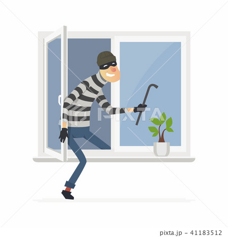 Burglar - cartoon people characters illustration Burglar - cartoon people characters illustration 41183512