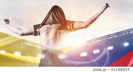 Colombia player celebrating goal Colombia player celebrating goal 41186935