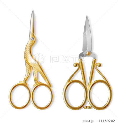 Vector realistic two pairs of nail scissors 41189202