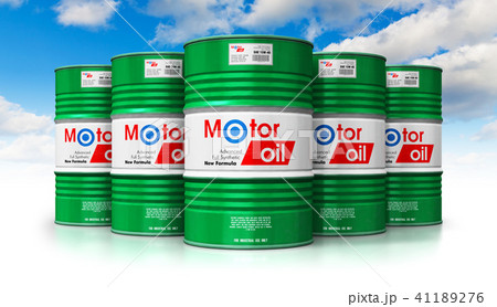 Group of barrels with motor oil lubricant and sky Group of barrels with motor oil lubricant and sky 41189276