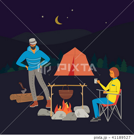 Tourist campfire concept 41189527