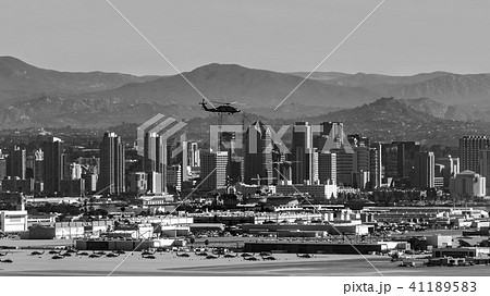 Helicopter downtown San Diego 41189583