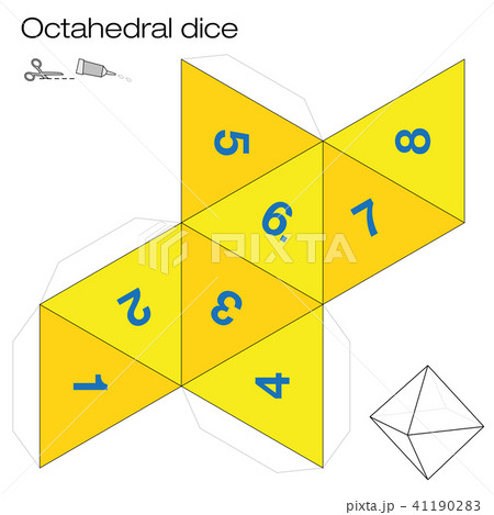 Octahedral Dice Platonic Solid Template Octahedral Dice Platonic Solid Template 41190283