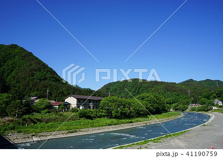 新緑の岩泉小本川 新緑の岩泉小本川 41190759