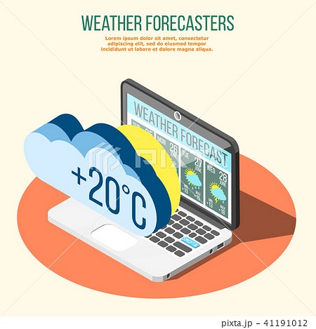 Weather Forecasters Isometric Composition Weather Forecasters Isometric Composition 41191012