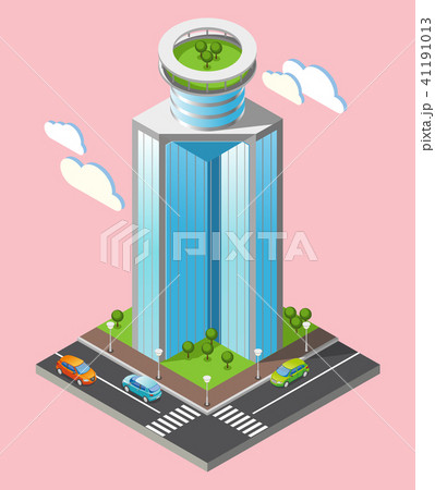 3d Isometric Futuristic Skyscrapers Background 41191013