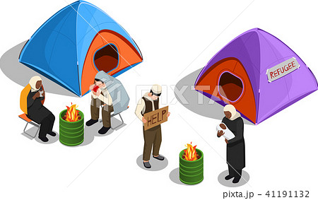 Refugee Camp Isometric Composition Refugee Camp Isometric Composition 41191132