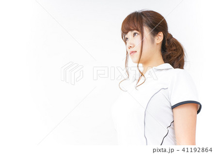 ゴールを見る女性 ゴールを見る女性 41192864
