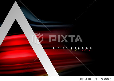 Liquid fluid colors holographic design with metallic style line shape 41193667