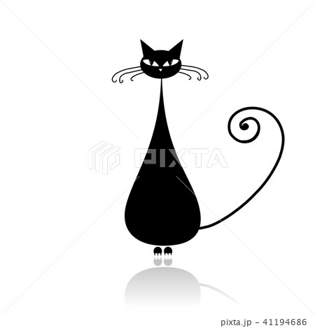 Black cat silhouette for your design 41194686
