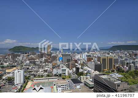 高松市街と瀬戸内海(県立高松高、サンポート高松、女木島、県立高松工芸高、高松市役所、屋島) 高松市街と瀬戸内海(県立高松高、サンポート高松、女木島、県立高松工芸高、高松市役所、屋島) 41196707