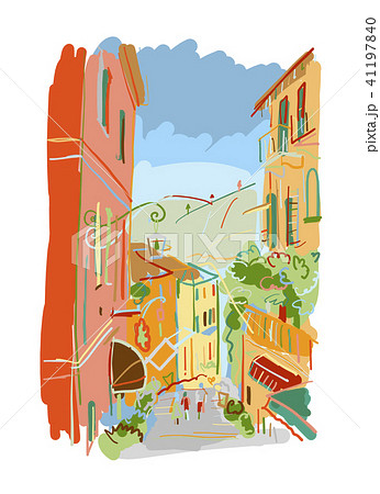 Old european street, sketch for your design 41197840