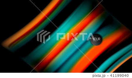 Abstract wave lines fluid rainbow style color stripes on black background. Artistic illustration for Abstract wave lines fluid rainbow style color stripes on black background. Artistic illustration for 41199040