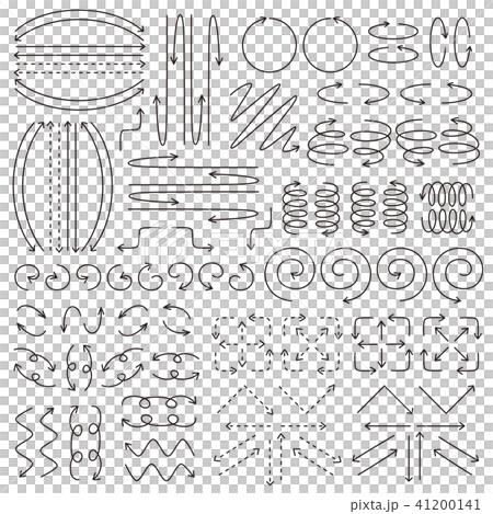 矢印　手書き風　セット 41200141