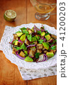 Eggplant(Aubergine) and Avocado Salad, Stock Photo 41200203