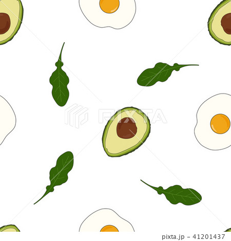 pattern with avocado and arugula pattern with avocado and arugula 41201437