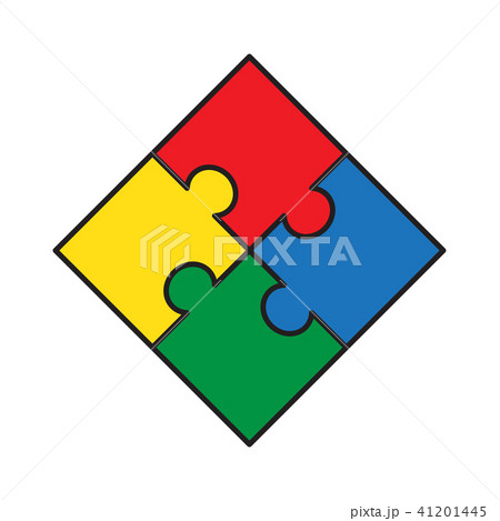 Colorful jigsaw puzzle vector Colorful jigsaw puzzle vector 41201445