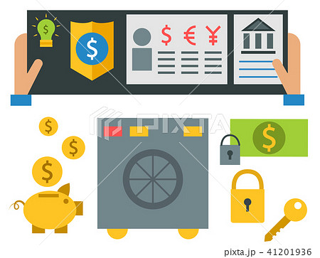 Online payment methods confirmed finance paying mobile banking workplace vector illustration in flat 41201936