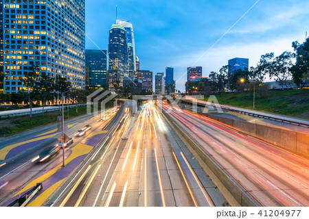 Los Angeles Downtown Sunset 41204977