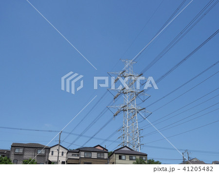 電線のある風景 41205482