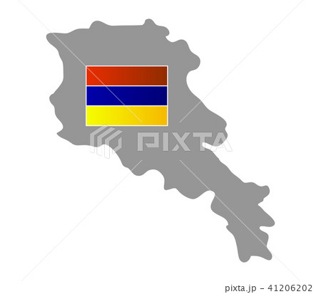 armenia map with flag 41206202