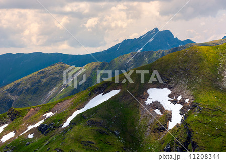 mountain peak behind the peaks 41208344