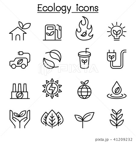 Ecology & Sustainable lifestyle icon set Ecology & Sustainable lifestyle icon set 41209232