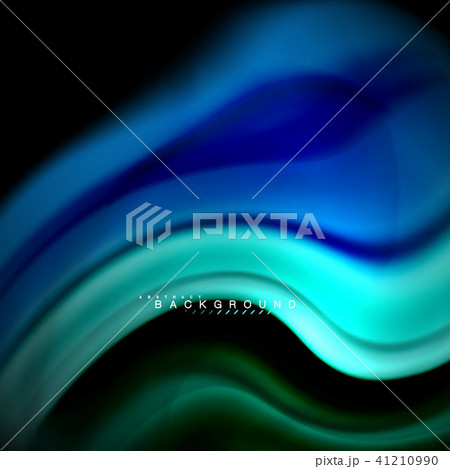 Fluid mixing colors vector wave abstract background design. Colorful mesh waves 41210990
