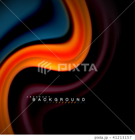 Fluid mixing colors vector wave abstract background design. Colorful mesh waves 41213157