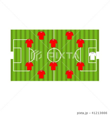 Top view of a soccer field 41213666