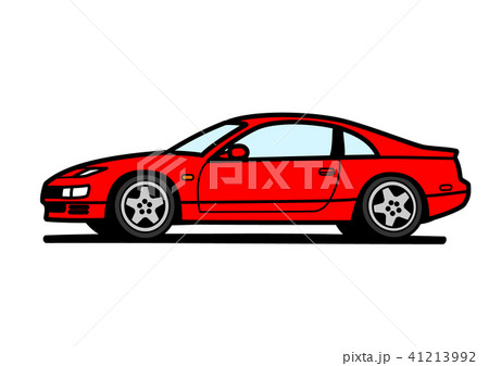 赤いスポーツカーの絵画 赤いスポーツカーのイラストイラスト - No: 23025005｜無料イラスト