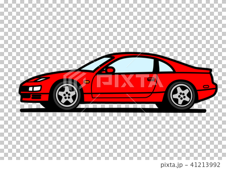 Nostalgia國內跑車紅色汽車例證 Nostalgia國內跑車紅色汽車例證 41213992