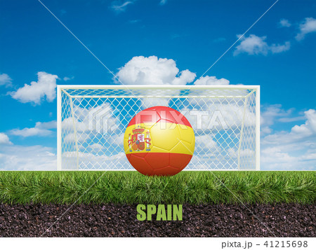 Spain football on football or soccer field ,3d Spain football on football or soccer field ,3d 41215698