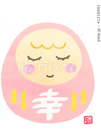 幸だるま（ピンク） 41216091