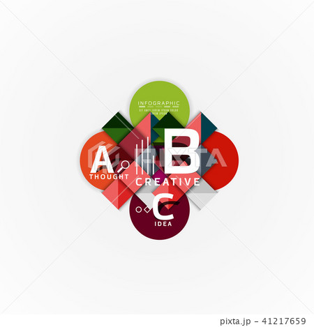 Abstract geometric option infographic banners, a b c steps process 41217659